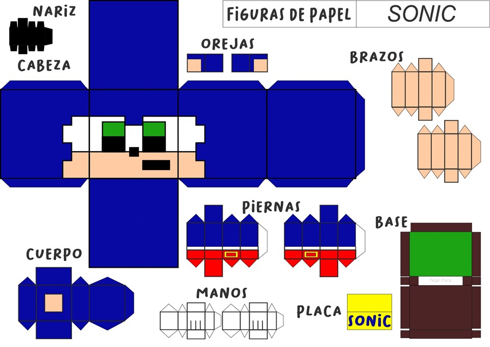 papercraft sonic