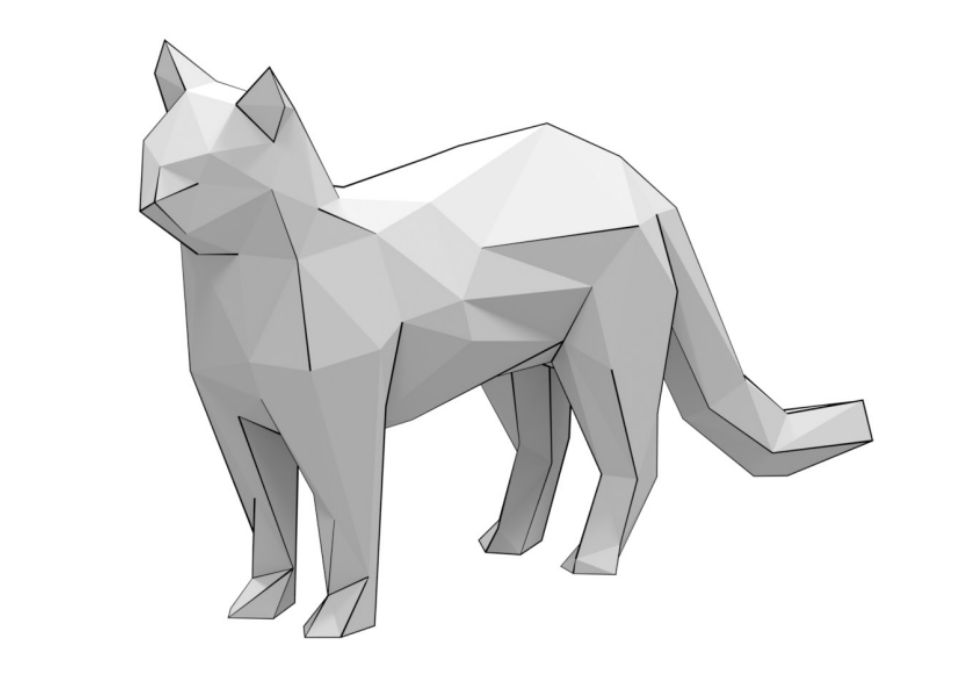 papercraft-gato-parado
