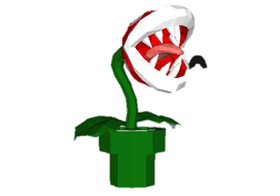 Papercraft planta piraña